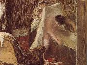 Edgar Degas woman after bath oil painting on canvas